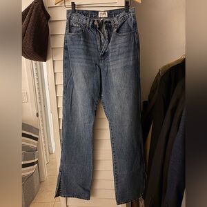 Women's Straight-Leg Jeans in Mid Blue Wash